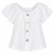 Blouse Blanche Bébé Fille P'tit Mome Pauline pas cher