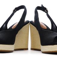 Sandales Noires Femme Tommy Hilfiger Wedge vue 7