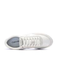 Baskets Blanc/Gris Homme Calvin Klein Jeans Retros vue 4