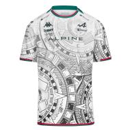 Maillot Kombat Blanc Homme Ocon BWT Kappa Alpine F1 Team 2024 pas cher