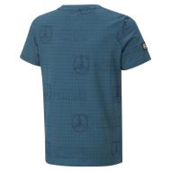 T-shirt Bleu Garçon Puma Mercedes 534044 vue 2