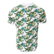 Polo Blanc/Vert à Motifs Homme American People Paladin vue 2