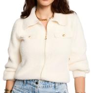 Gilet Zippé Blanc Femme Morgan DOMI pas cher