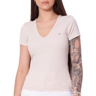 T-Shirt Beige Femme Tommy Hilfiger Essentials