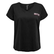 T-Shirt Noir Femme ONLY Mally Life