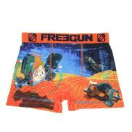 Boxer Orange/Bleu Homme Freegun Space pas cher