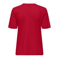 T-Shirt Rouge Femme Only Happy vue 2