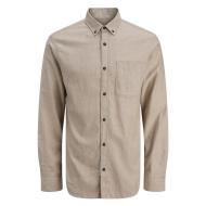Chemise Beige Homme Jack & Jones Classic Melange pas cher