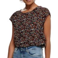Top Imprimé Marine à fleurs Femme Only Vic pas cher