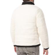 Veste Sherpa Blanche/Noir Homme Paname Brothers VISTA vue 2