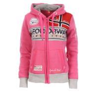 Sweat Rose à zip Femme Geographical Norway Flyer