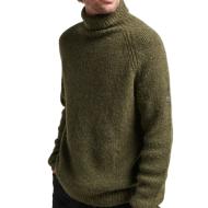 Pull Kaki Homme Superdry Studios Chunky pas cher