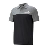 Polo Gris/Noir Homme Puma Ess+ Block pas cher