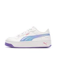 Zapatillas blancas/moradas para niña Puma Carina Street Bouncy barato