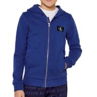 Sweat Zippé Bleu Garçon Calvin Klein Jeans Badge