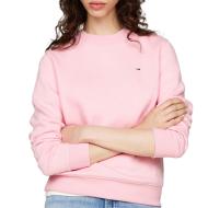 Sweat Rose Femme Tommy Hilfiger Flag Crew DW0DW19959 pas cher
