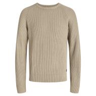 Pull en Maille Beige Homme Jack & Jones Pannel pas cher