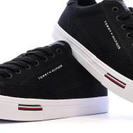 Zapatillas deportivas negras para hombre Tommy Hilfiger Vulc Core Rwb ver 7
