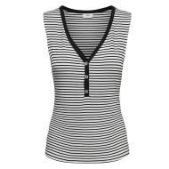 Débardeur Noir/Blanc Femme JDY Sissy pas cher