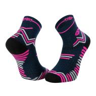 X1 Paire de Chaussettes Rose Femme BV SPORT Trail Ultra pas cher