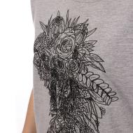 T-shirt Gris Femme Teddy Smith Rose vue 3