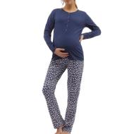 Pyjama de Grossesse Marine Femme Mamalicious Lia Leo