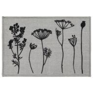 Tapis Imprimé Gris Luance 40x60cm Herbier pas cher