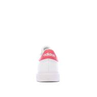 Baskets Blanc/Rose Fille Adidas Advantage vue 3