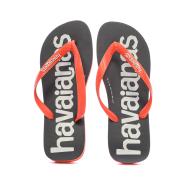 Tongs Noir/Rouge Homme Havaianas Logomania vue 3