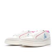 Baskets Blanches/Roses/Bleu Femme Le Coq Sportif Noah vue 6