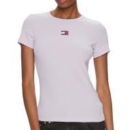 T-shirt Violet Femme Tommy Hilfiger Badge pas cher