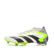 Chaussures de Foot Blanc/Gris/Vert Adidas Predator Accuracy.1 FG pas cher