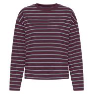 T-Shirt Manches Longues Marron/Bleu Femme Only Happy pas cher