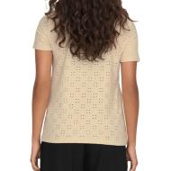T-shirt Beige Femme JDY Cathinka vue 2