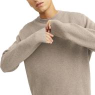 Pull Greige Homme Jack & Jones Stitch vue 2