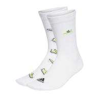 2x Paires de Chaussettes Blanches/Jaunes Homme Adidas IB3229 pas cher