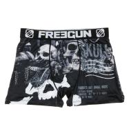 Boxer Noir/Blanc Homme Freegun Skull Rock pas cher