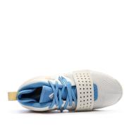 Chaussures de basketball Blanches/Jaune/Bleu Homme Adidas Dame 8 vue 4