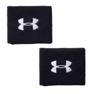 x2 Poignets-Eponge Noir Mixte Under Armour Performance pas cher