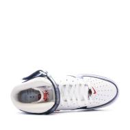 Baskets Blanches/Bleu Mixte Nike Air Force 1 Mid vue 4