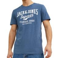 T-shirt Bleu Homme Jack & Jones Logo pas cher