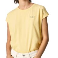 T-shirt Jaune Femme Pepe Jeans Bloom