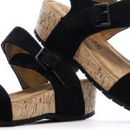 Sandales Noires Femme Chattawak Laspinas vue 7