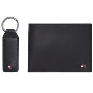 Coffret Portefeuille + Porte Clef Homme Noir Tommy Hilfiger Eton pas cher