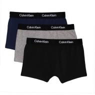 x3 Boxers Noir/Gris Garçon Calvin Klein Jeans Trunk vue 2