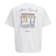 T-shirt Blanc Homme Jack & Jones Lington vue 4