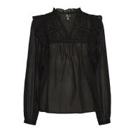 Blouse Noir Femme Pieces Makenna pas cher