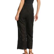 Pantalon Fluide Noir Femme Morgan Broderie 241 vue 2