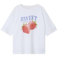 T-shirt Blanc/Rouge Fille Name it Tafina