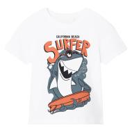 T-shirt Blanc/Orange Garçon Name it Vagno